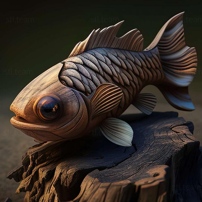 3D модель Барбус тикто рыба (STL)